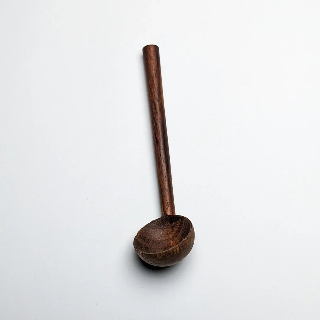 Hand-Painted Wooden Sugar Pot with Lid & Spoon