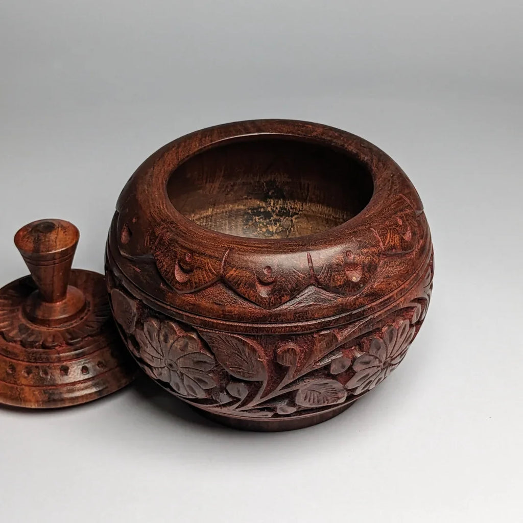 Handcrafted Wooden Dry Fruit Jar