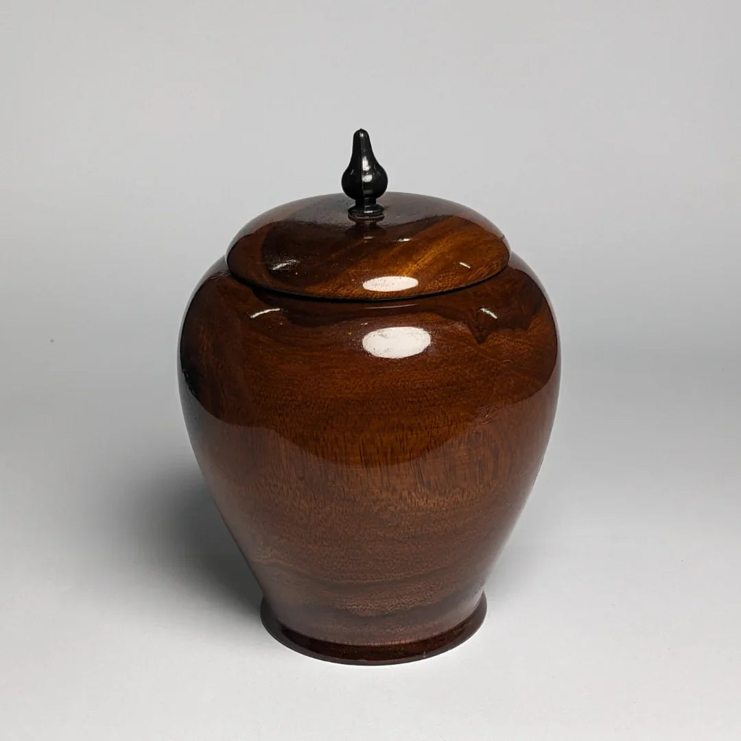 Handcrafted Wooden Candy & Dry Fruit Jar with Lid