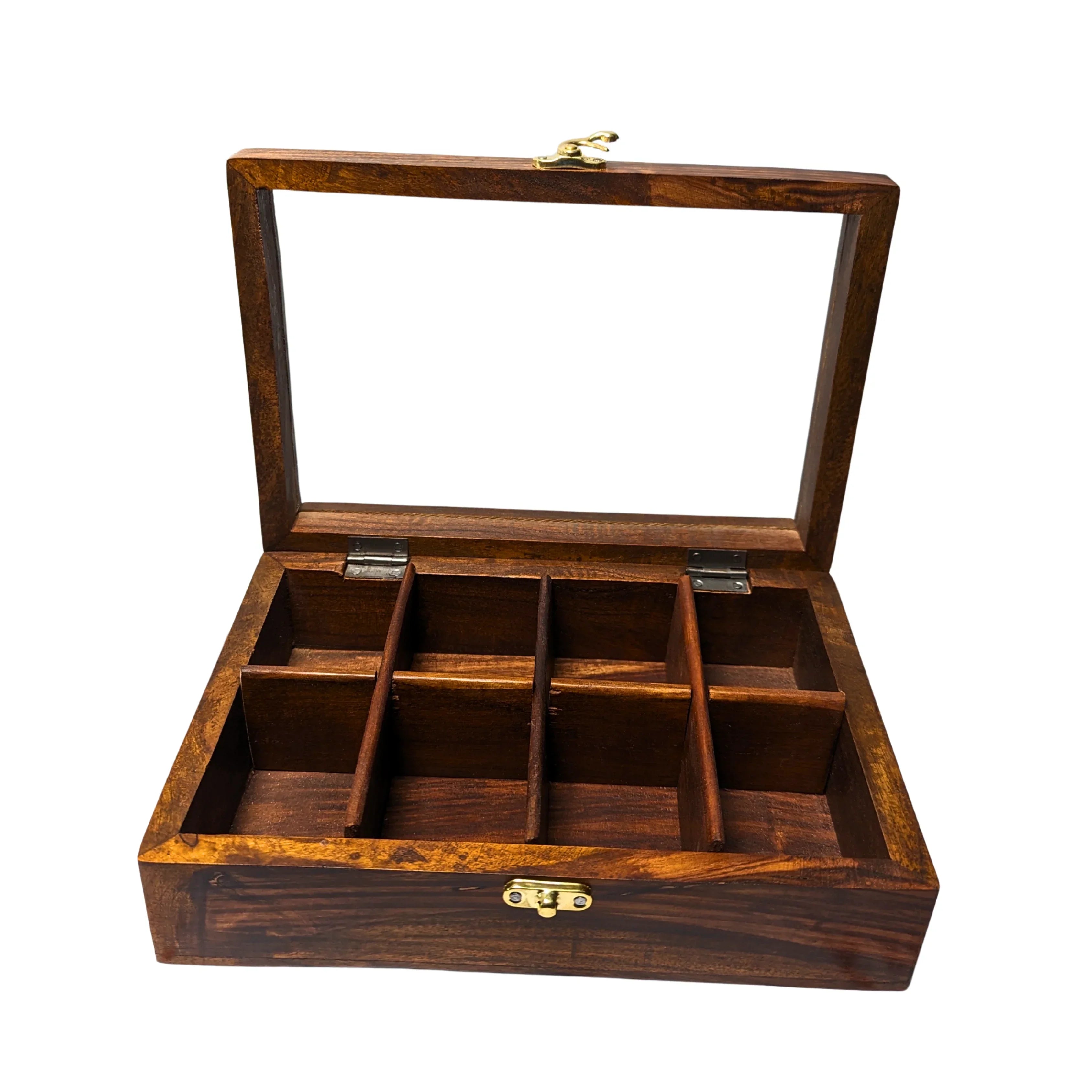 8 Portion Handmade Wooden Spices Box