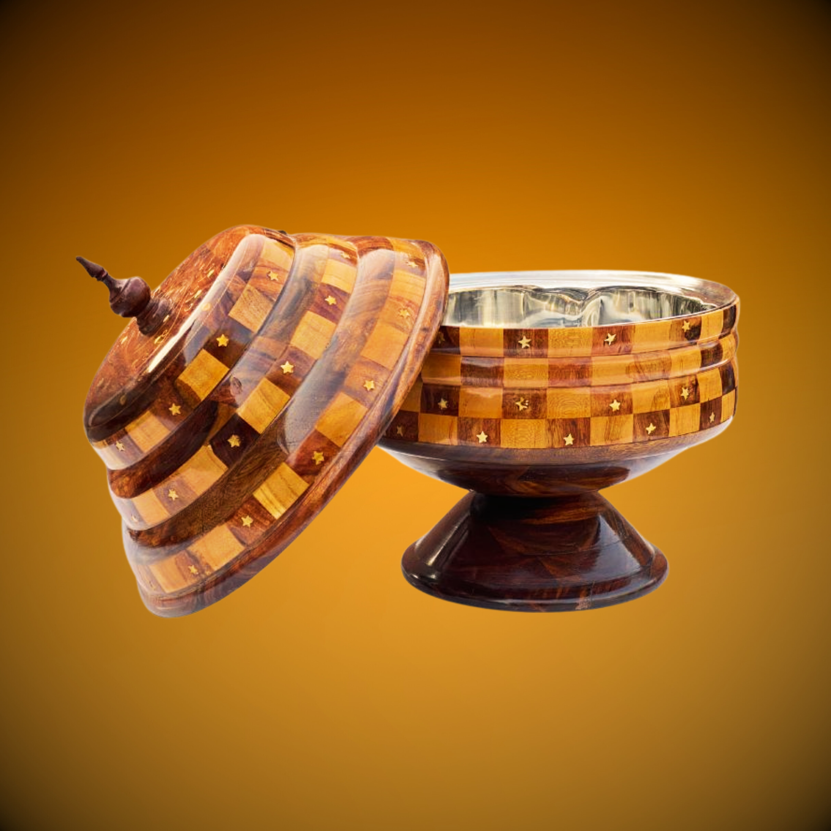 Checkered Hotpot with Brass Artistry