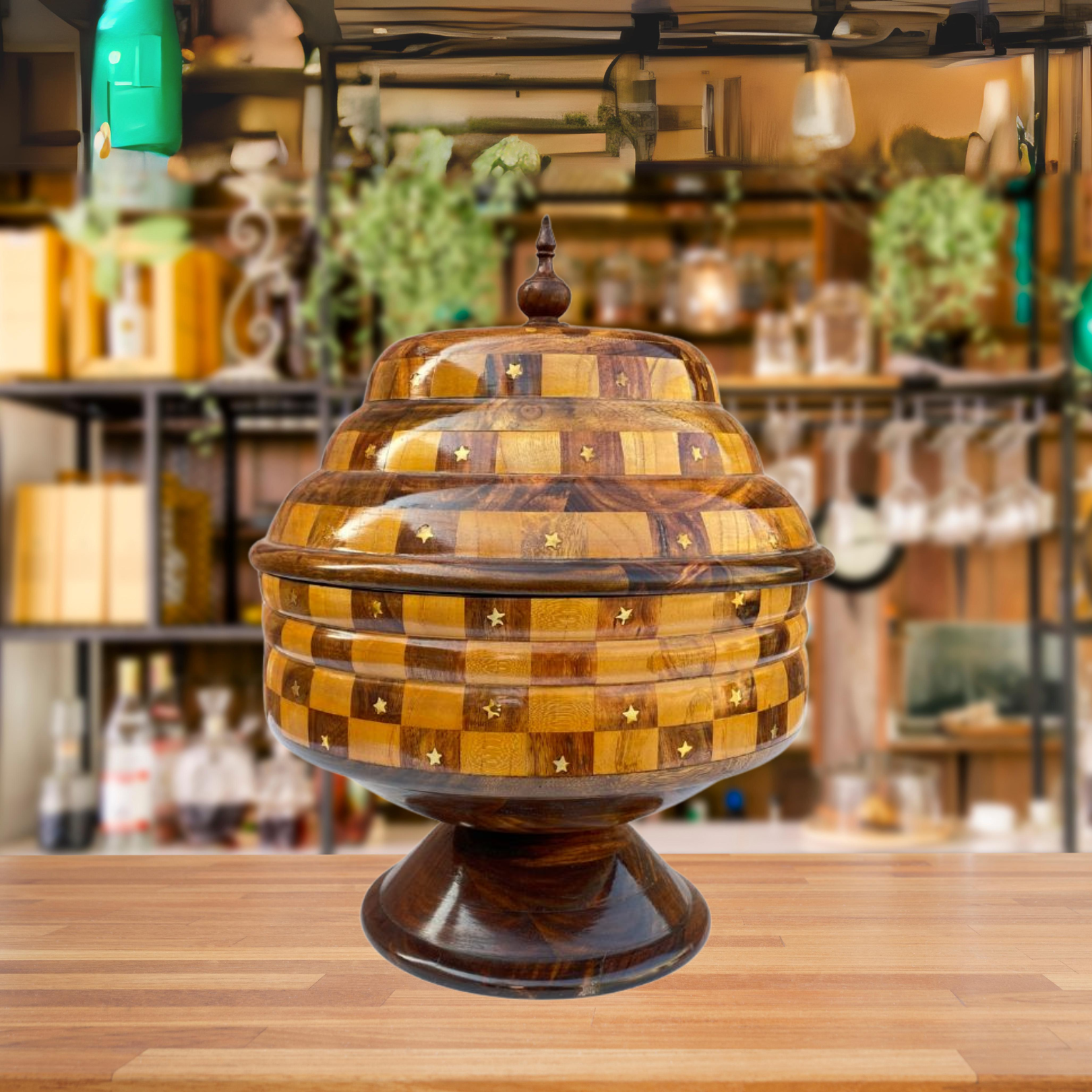 Checkered Hotpot with Brass Artistry