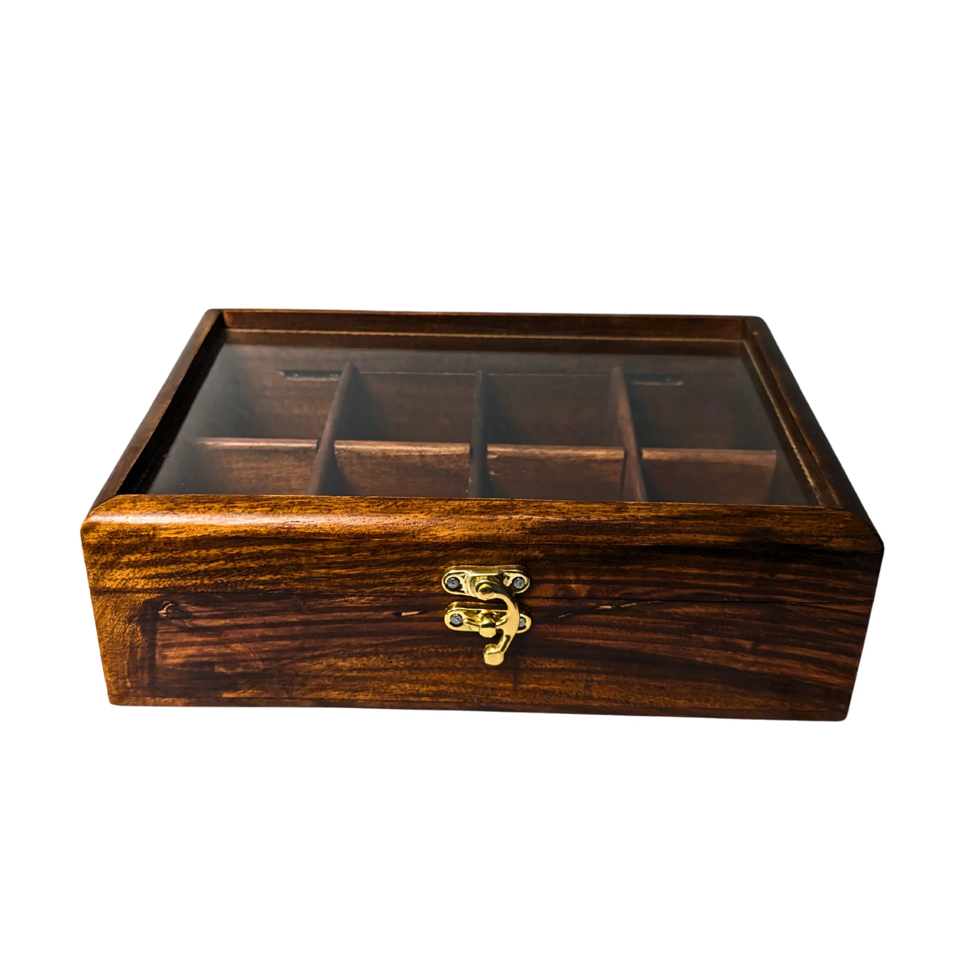 8 Portion Handmade Wooden Spices Box