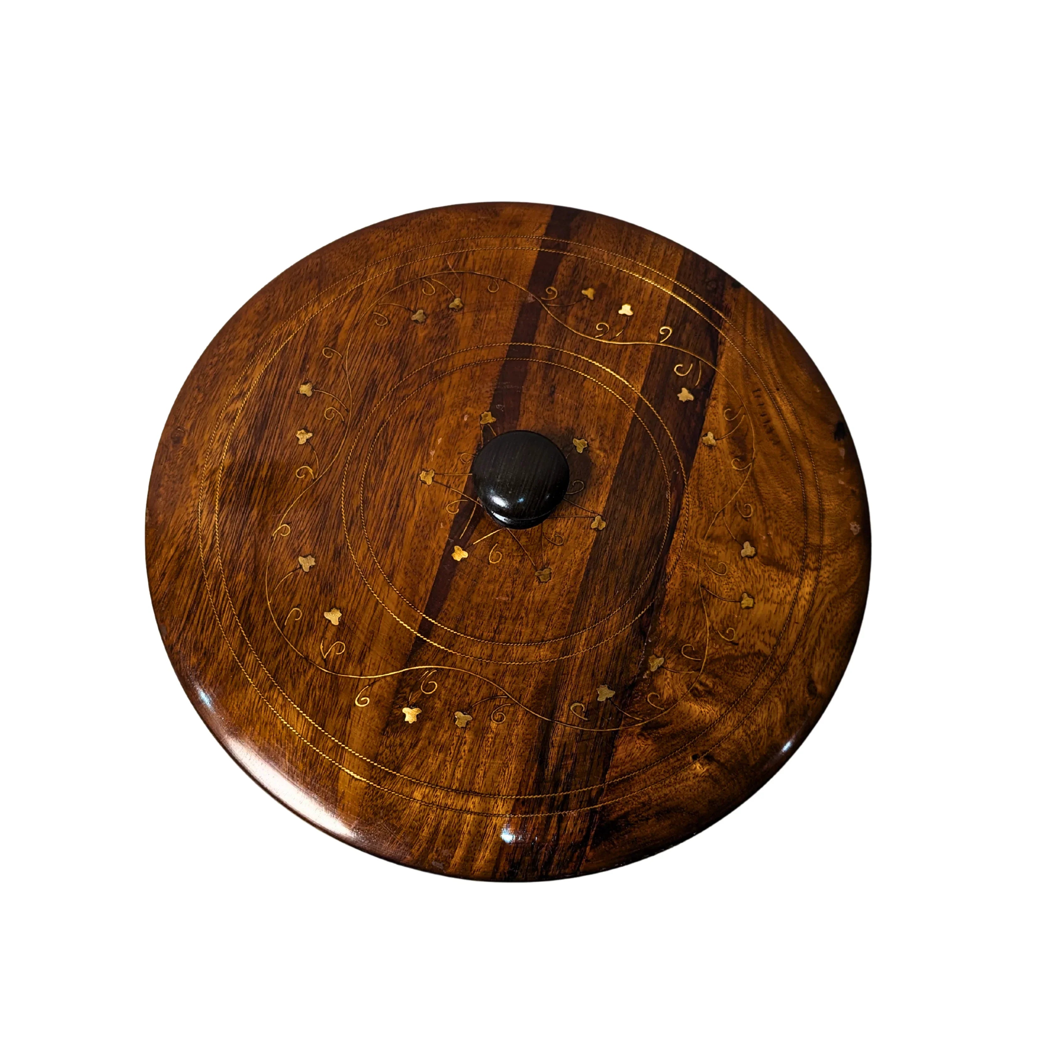 Wooden Dry Fruit Box with Brass Decor