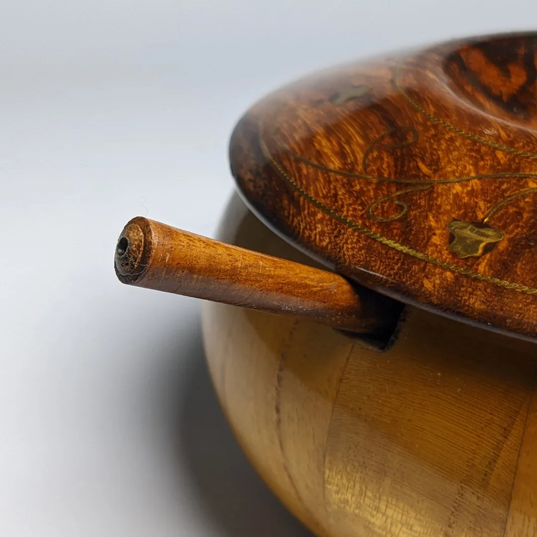 Handcrafted Wooden Sugar Pot with Lid & Spoon