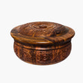 Handmade Wooden Chapati Hotpot with Carving Art