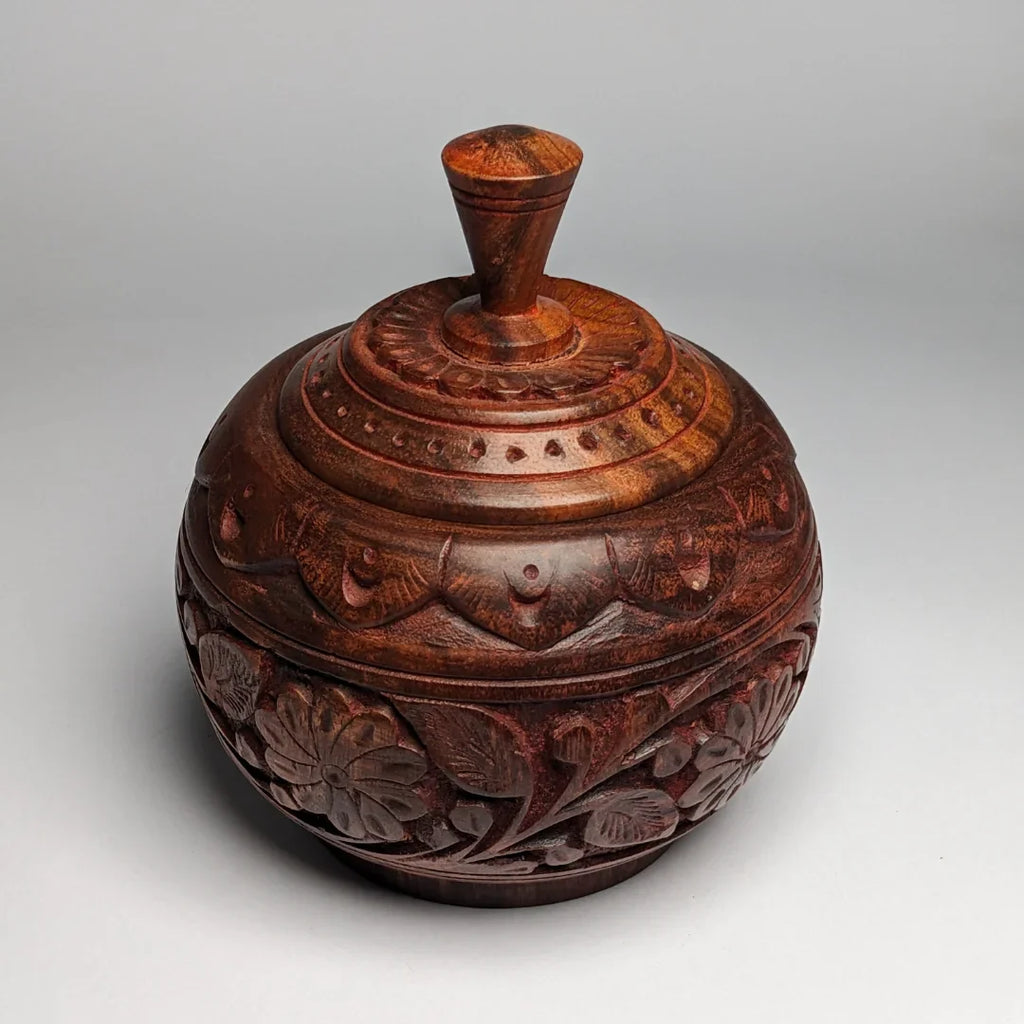 Handcrafted Wooden Dry Fruit Jar