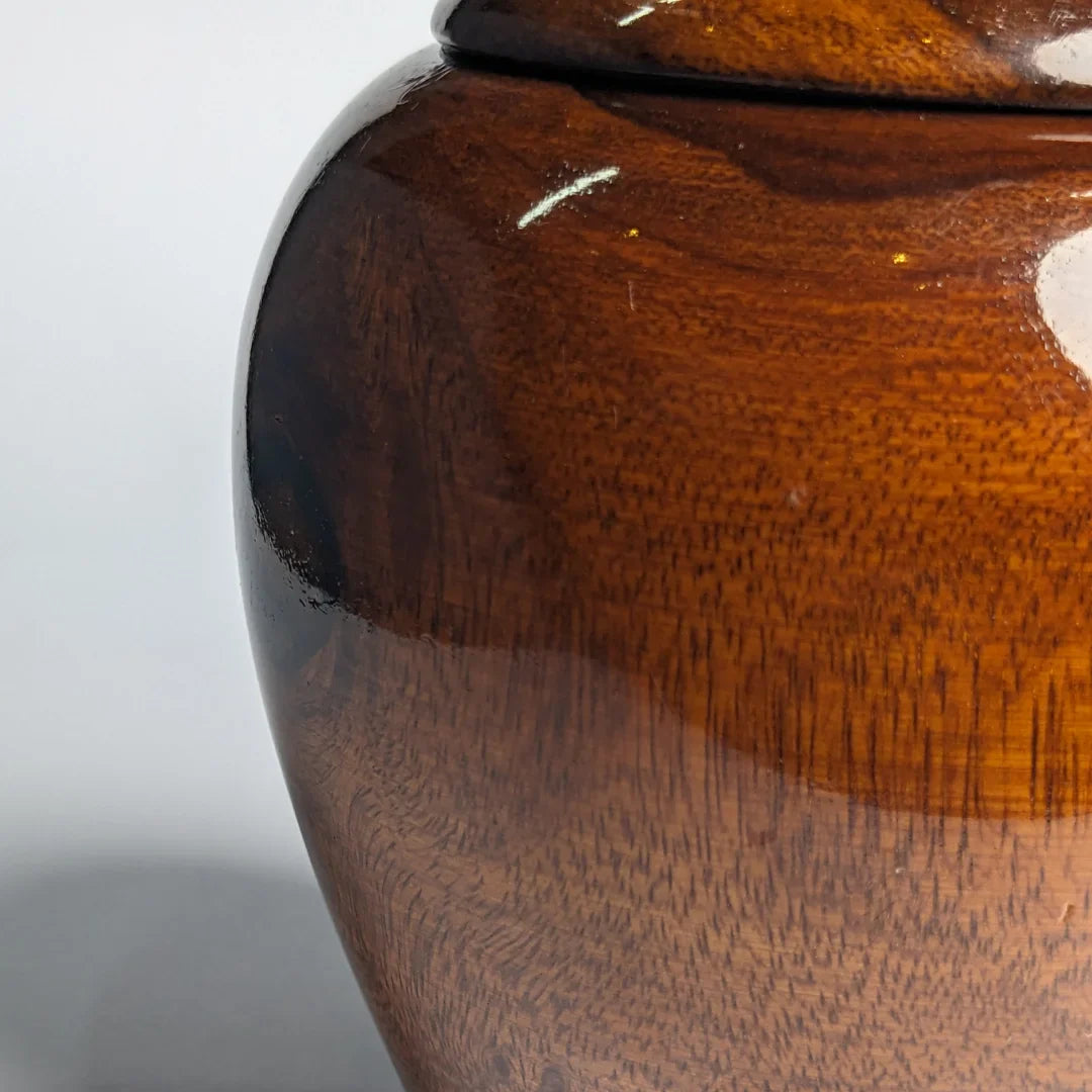 Handcrafted Wooden Candy & Dry Fruit Jar with Lid