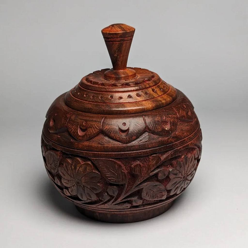 Handcrafted Wooden Dry Fruit Jar