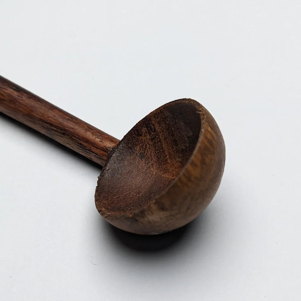 Hand-Painted Wooden Sugar Pot with Lid & Spoon