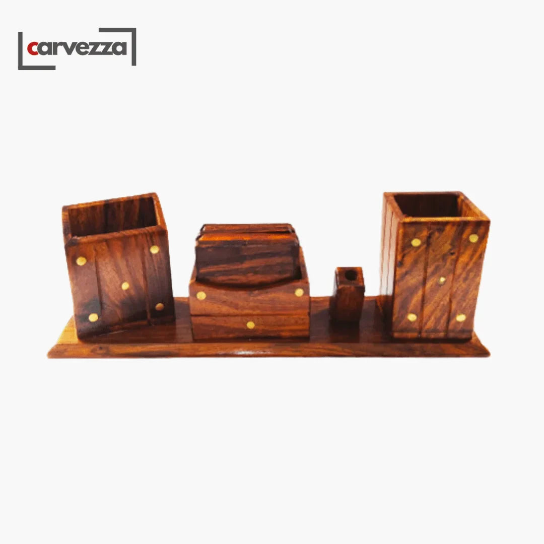 Wooden Office Desk Organizer