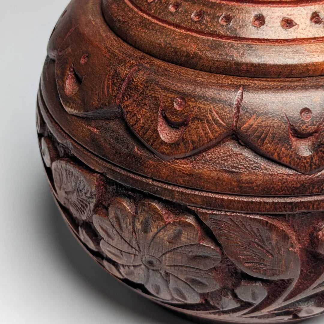 Handcrafted Wooden Dry Fruit Jar