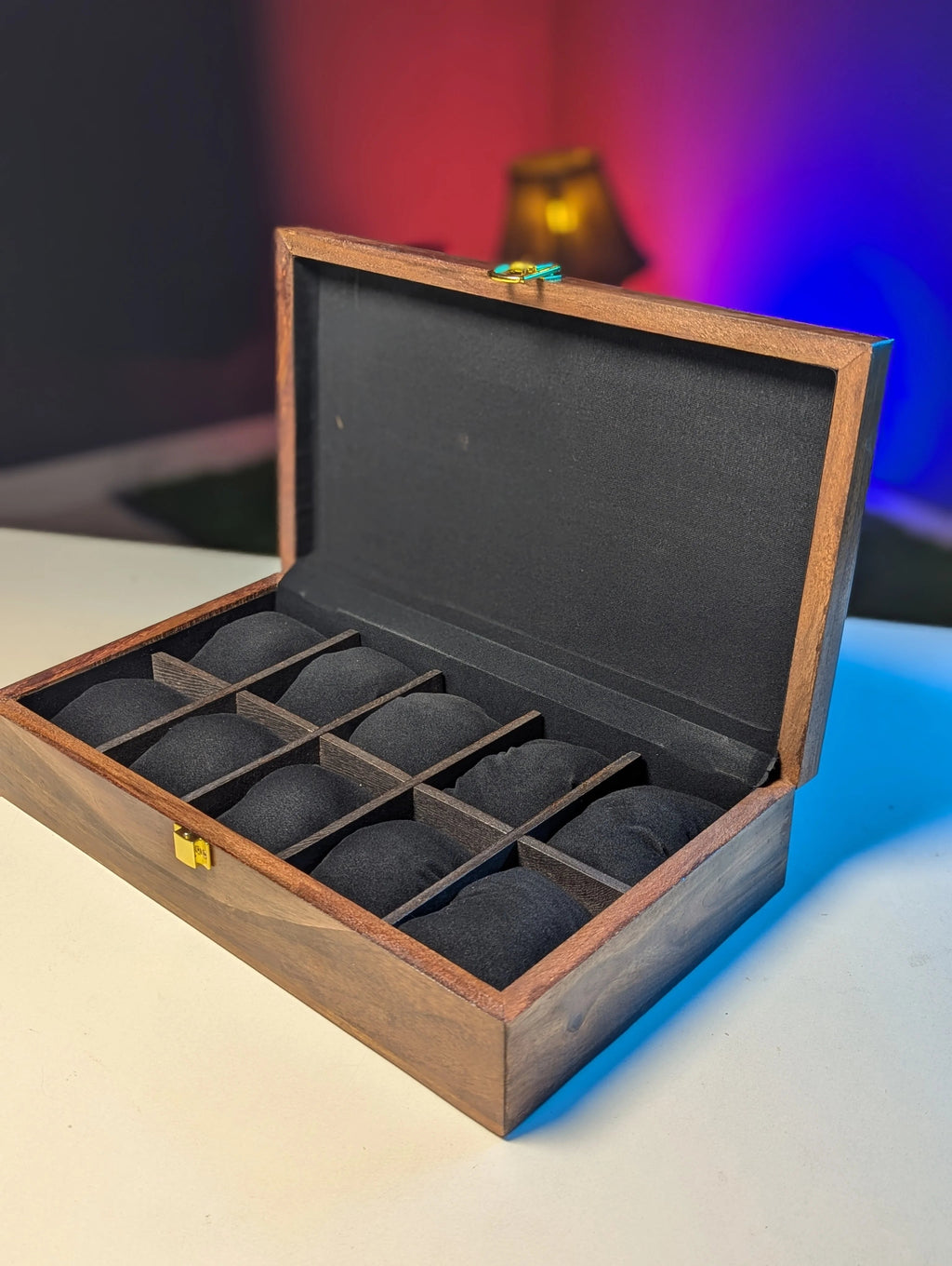 Wooden Watch Organizer Box - for 10 Watches