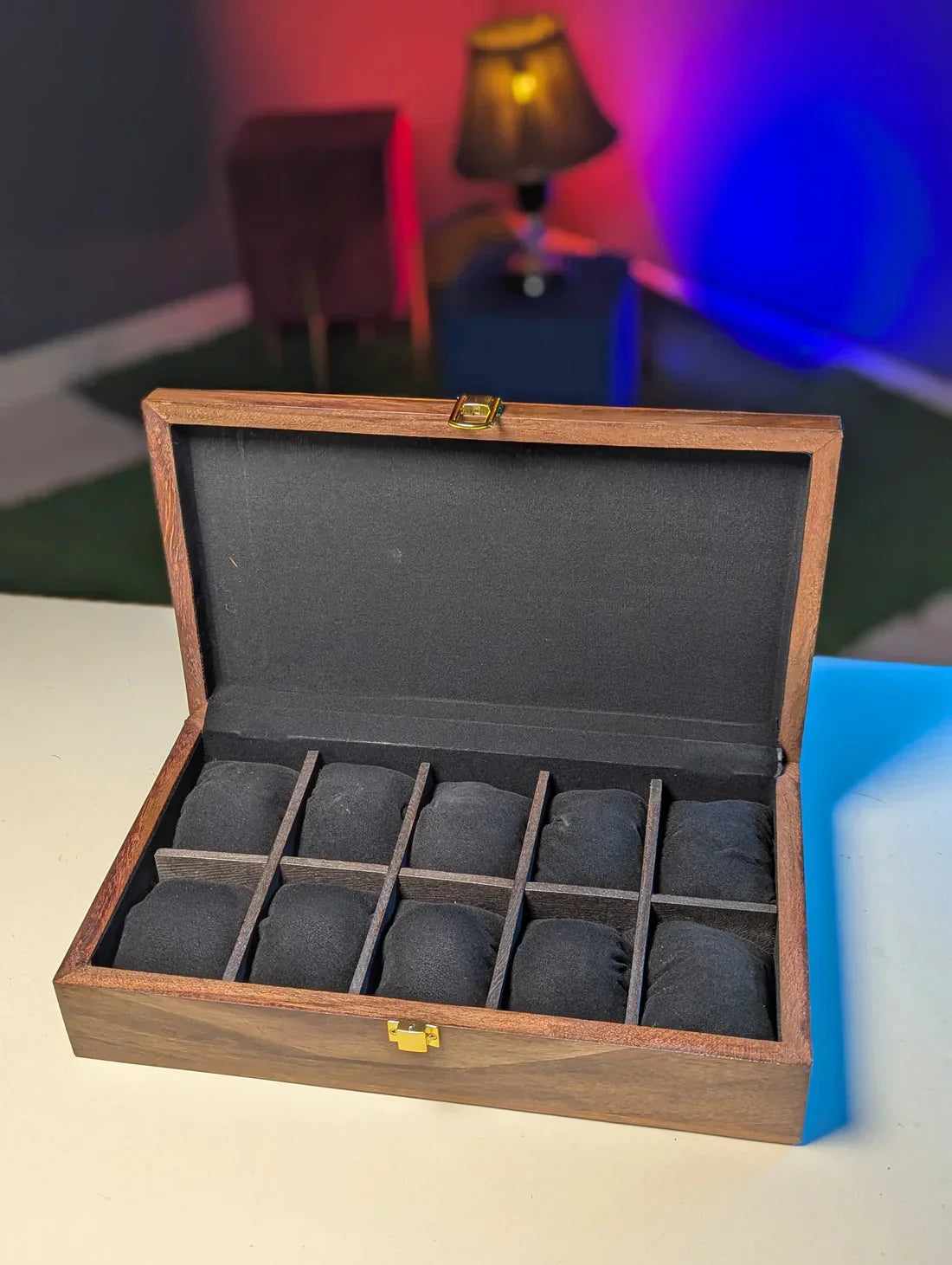 Customize Wooden Watch Organizer Box (With Name )- for 10 Watches